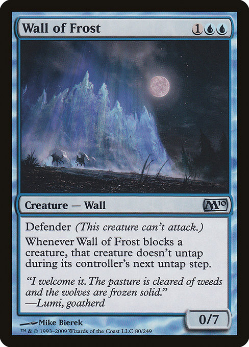 Wall of Frost - Magic 2010 Uncommon Card