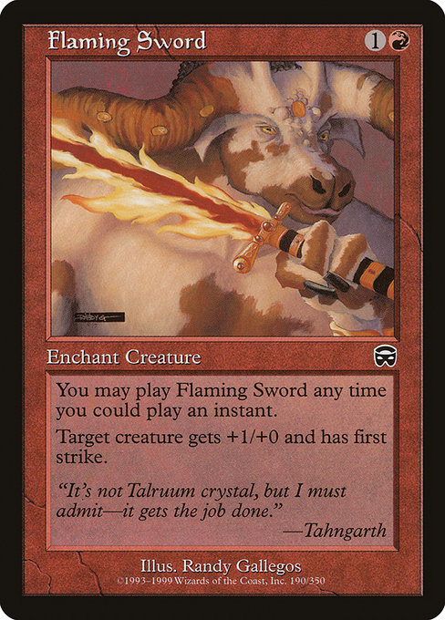 Flaming Sword - Mercadian Masques Common Card