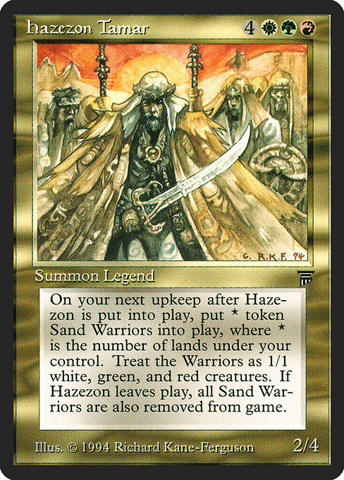 Hazezon Tamar - Legends Rare Card