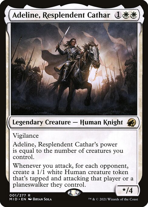 Adeline, Resplendent Cathar - Innistrad: Midnight Hunt Rare Card