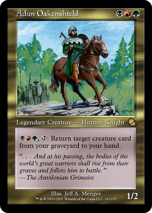 Adun Oakenshield - Masters Edition Rare Card