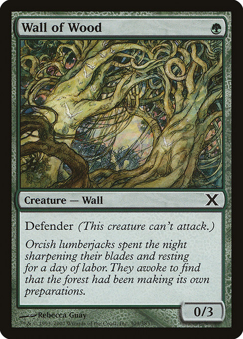 Wall of Wood - Tenth Edition Common Card