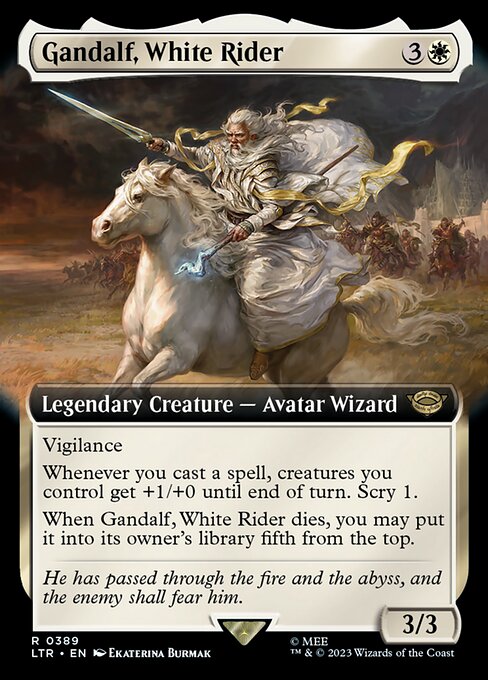 Gandalf, White Rider - The Lord of the Rings: Tales of Middle-earth Rare Card
