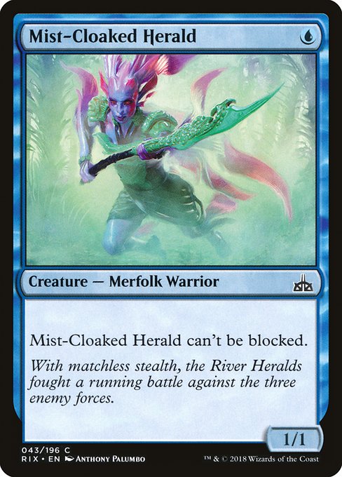 Mist-Cloaked Herald - Rivals of Ixalan Common Card