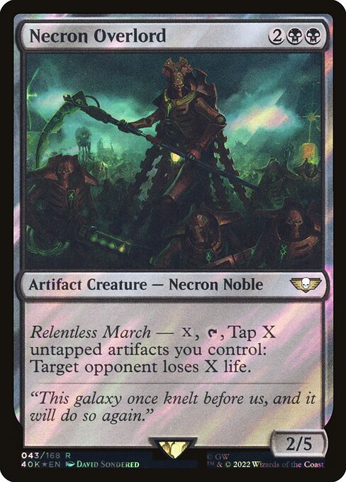 Necron Overlord - Warhammer 40,000 Commander Rare Card