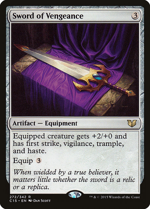 Sword of Vengeance - Commander 2015 Rare Card