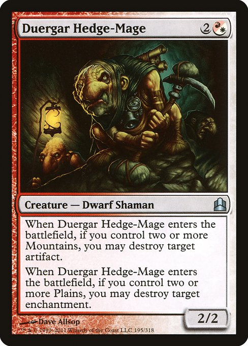 Duergar Hedge-Mage - Commander 2011 Uncommon Card