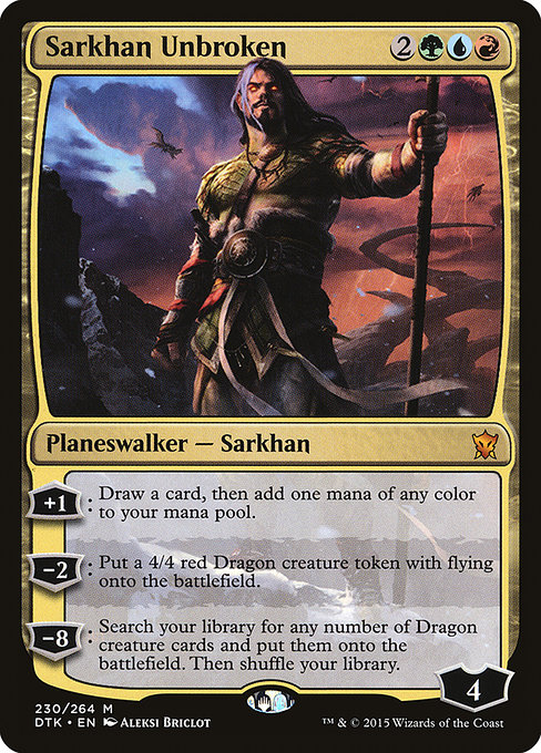 Sarkhan Unbroken - Dragons of Tarkir Mythic Card