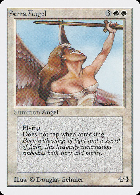 Serra Angel - Unlimited Edition Uncommon Card