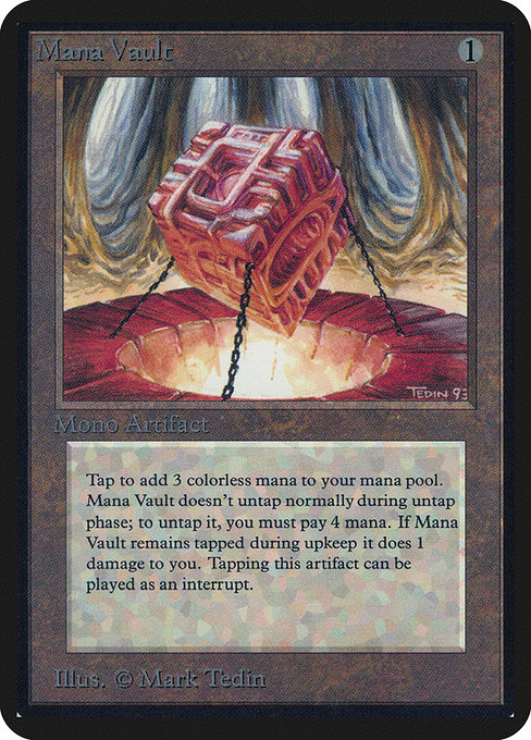Mana Vault - Limited Edition Alpha Rare Card