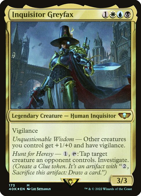 Inquisitor Greyfax - Warhammer 40,000 Commander Mythic Card