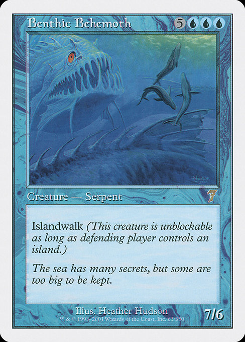 Benthic Behemoth - Seventh Edition Rare Card