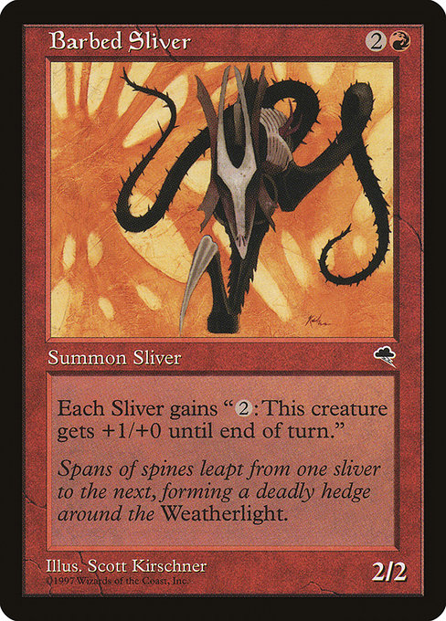 Barbed Sliver - Tempest Uncommon Card