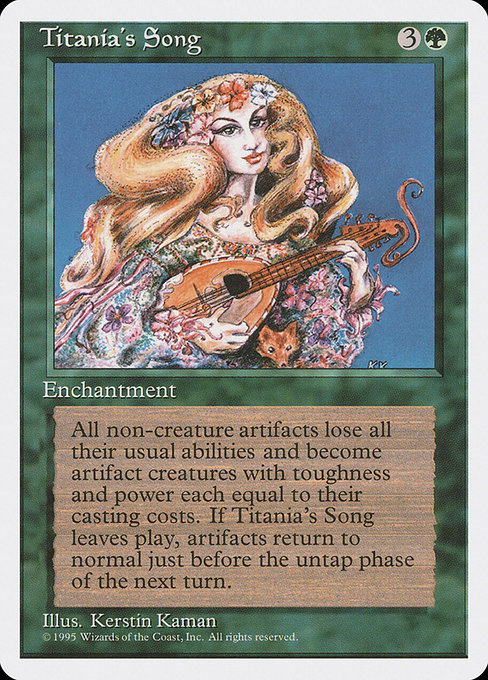 Titania's Song - Fourth Edition Rare Card