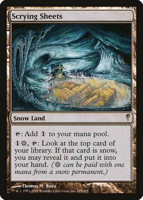 Scrying Sheets - Coldsnap Rare Card