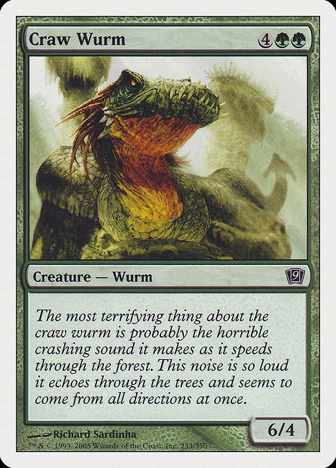 Craw Wurm - Ninth Edition Common Card