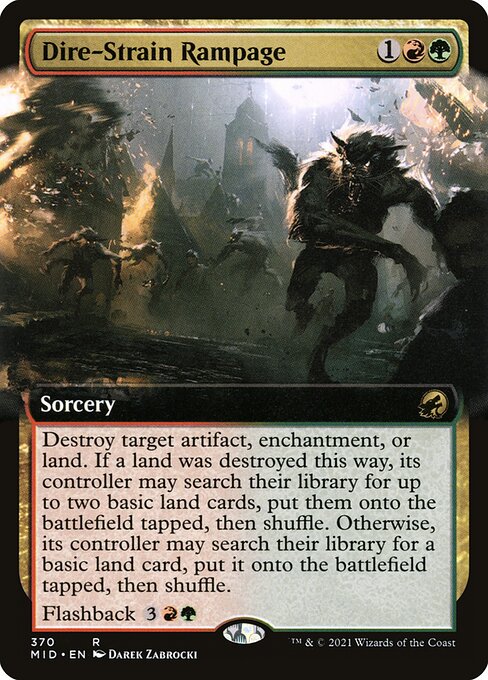 Dire-Strain Rampage - Innistrad: Midnight Hunt Rare Card