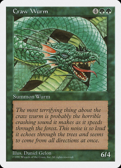 Craw Wurm - Fifth Edition Common Card