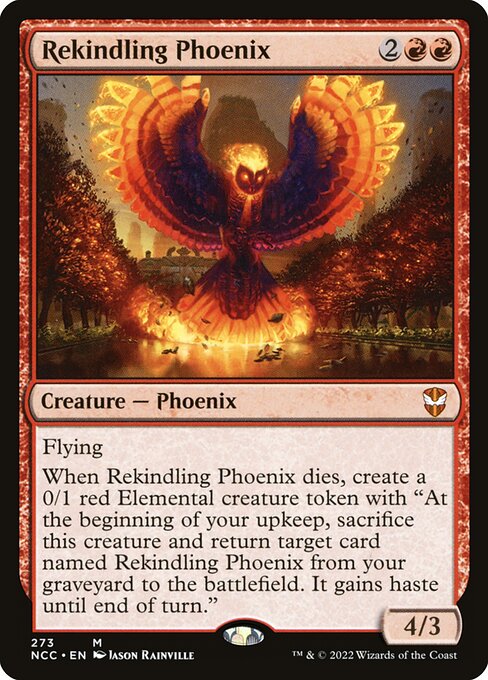 Rekindling Phoenix - New Capenna Commander Mythic Card