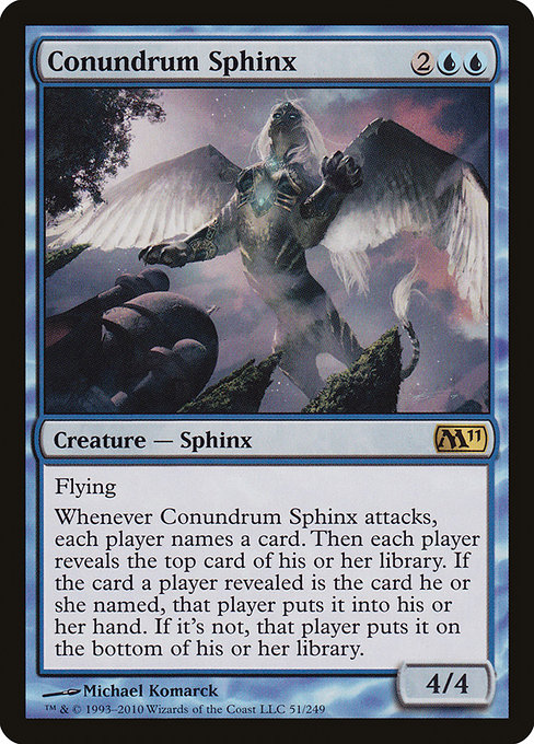 Conundrum Sphinx - Magic 2011 Rare Card