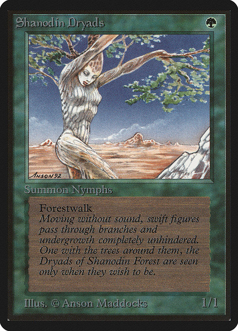 Shanodin Dryads - Limited Edition Beta Common Card