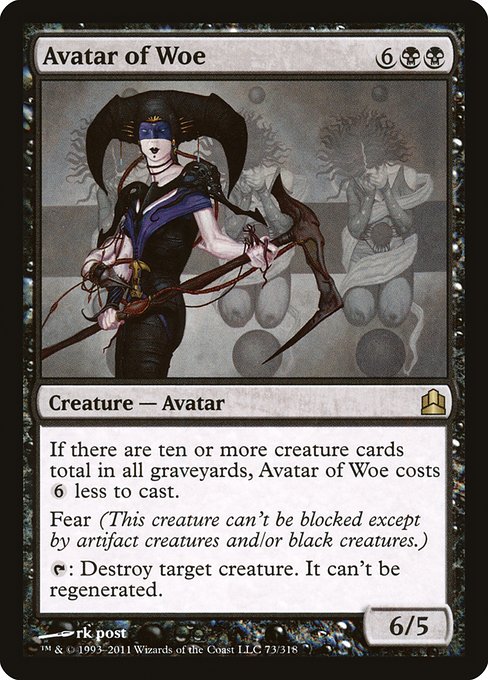 Avatar of Woe - Commander 2011 Rare Card