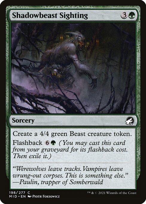 Shadowbeast Sighting - Innistrad: Midnight Hunt Common Card