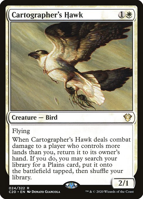 Cartographer's Hawk - Commander 2020 Rare Card