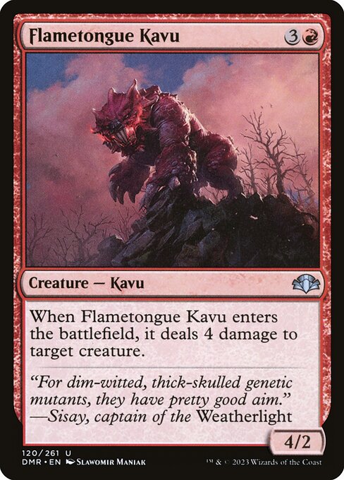 Flametongue Kavu - Dominaria Remastered Uncommon Card