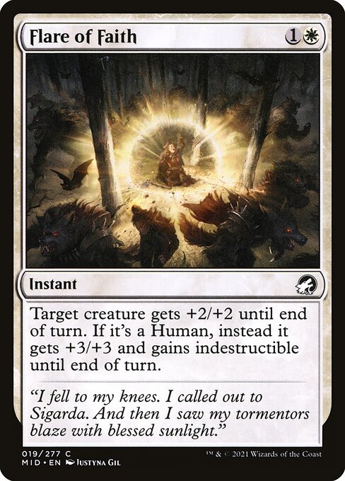 Flare of Faith - Innistrad: Midnight Hunt Common Card