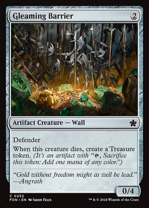 Gleaming Barrier - Foundations Common Card