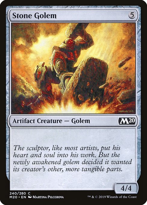 Stone Golem - Core Set 2020 Common Card