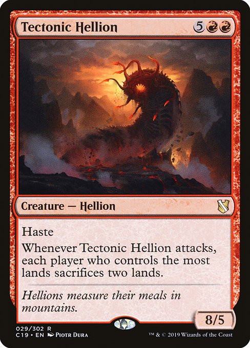 Tectonic Hellion - Commander 2019 Rare Card