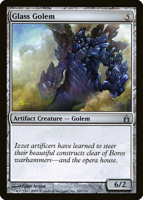 Glass Golem - Ravnica: City of Guilds Uncommon Card