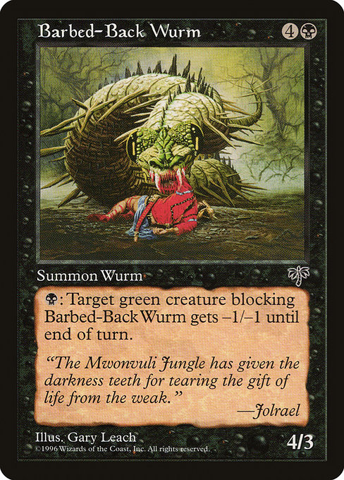 Barbed-Back Wurm - Mirage Uncommon Card