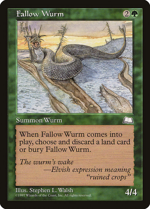 Fallow Wurm - Weatherlight Uncommon Card