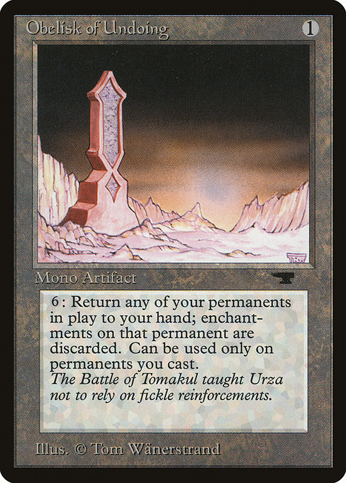 Obelisk of Undoing - Antiquities Rare Card