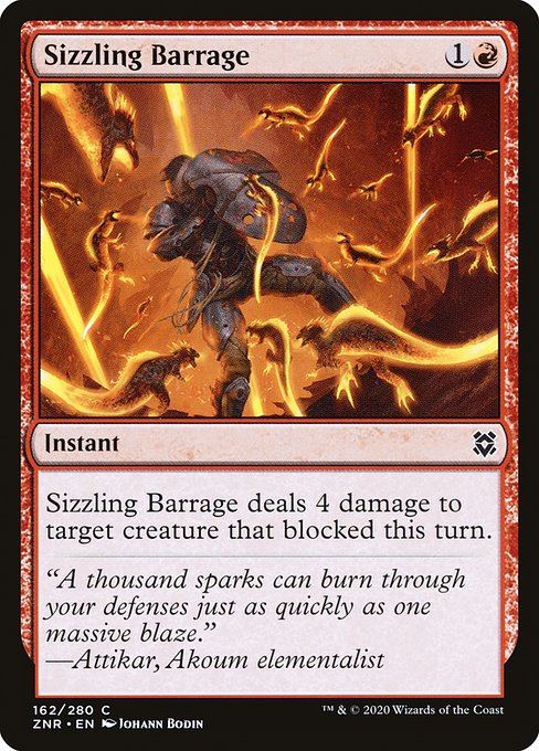 Sizzling Barrage - Zendikar Rising Common Card