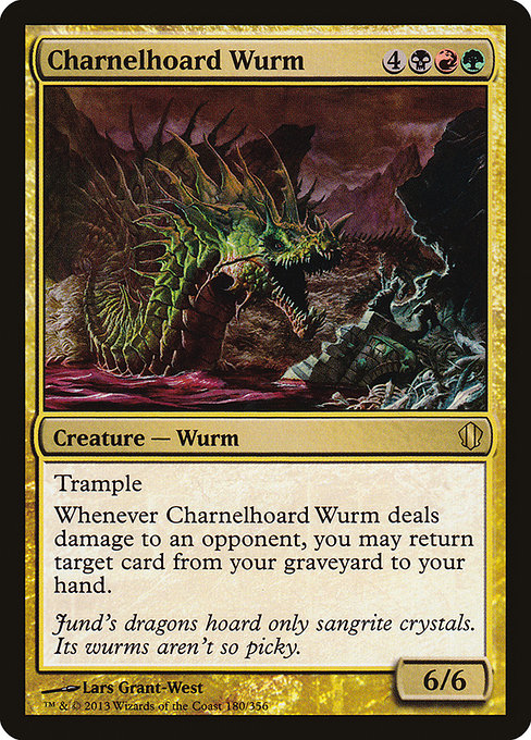 Charnelhoard Wurm - Commander 2013 Rare Card