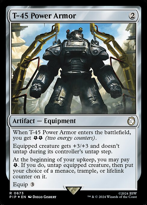 T-45 Power Armor - Fallout Rare Card