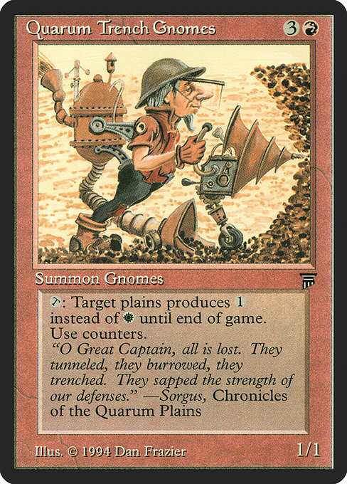 Quarum Trench Gnomes - Legends Rare Card