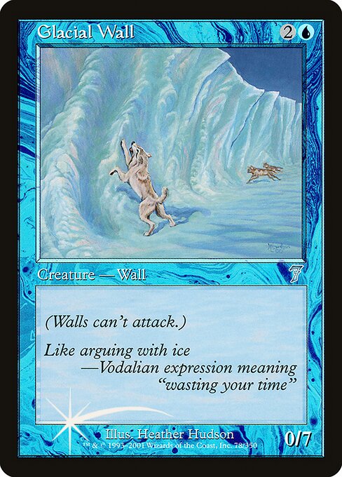 Glacial Wall - Seventh Edition Uncommon Card