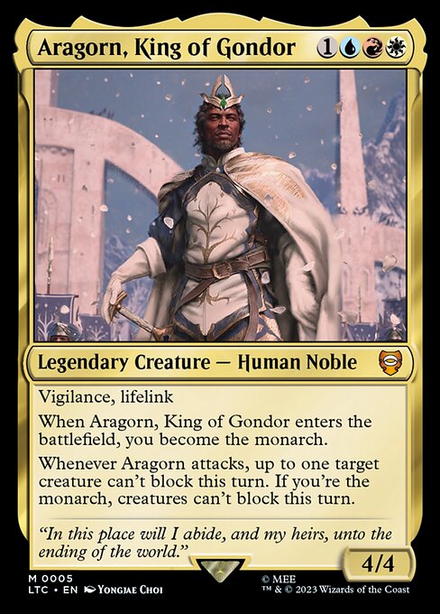 Aragorn, King of Gondor - Tales of Middle-earth Commander Mythic Card