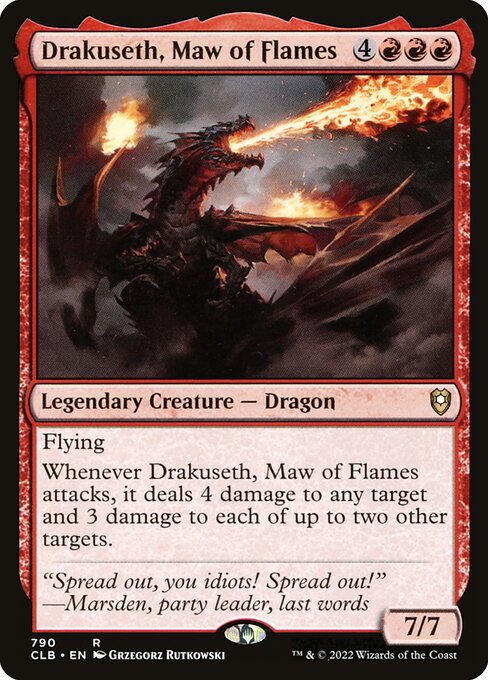 Drakuseth, Maw of Flames - Commander Legends: Battle for Baldur's Gate Rare Card