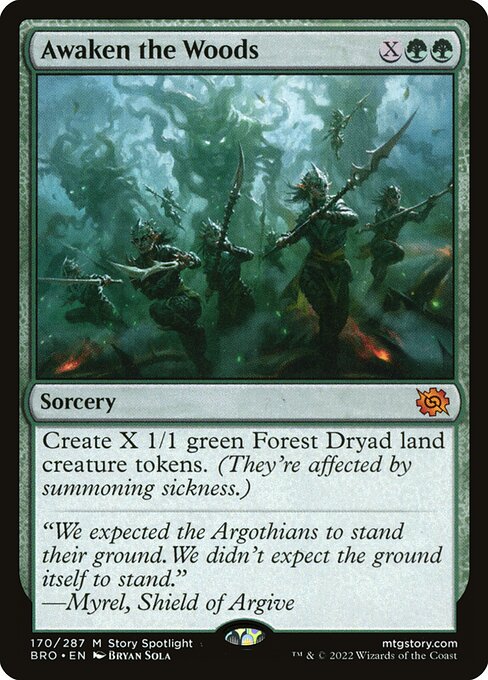 Awaken the Woods - The Brothers' War Mythic Card