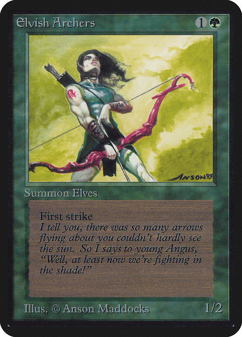 Elvish Archers - Limited Edition Alpha Rare Card