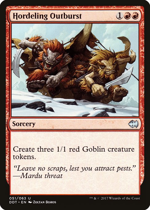 Hordeling Outburst - Duel Decks: Merfolk vs. Goblins Uncommon Card