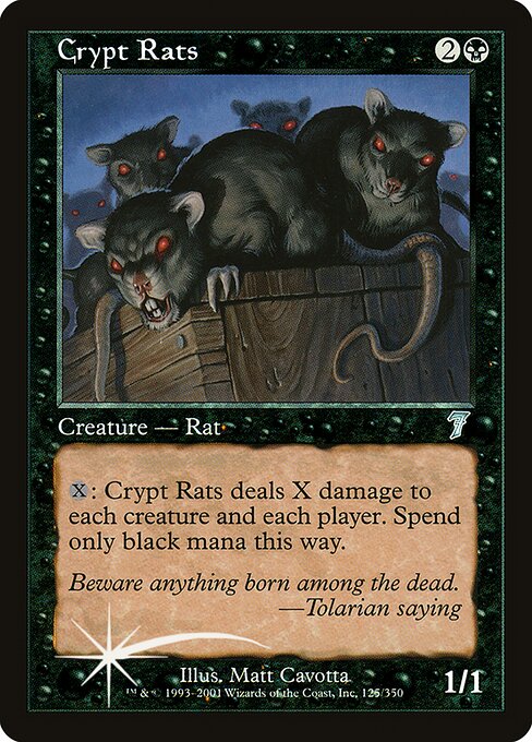Crypt Rats - Seventh Edition Uncommon Card