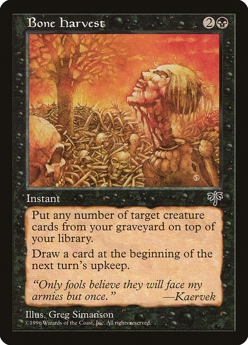 Bone Harvest - Mirage Common Card