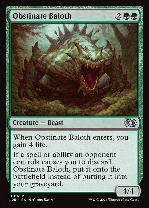 Obstinate Baloth - Foundations Jumpstart Uncommon Card